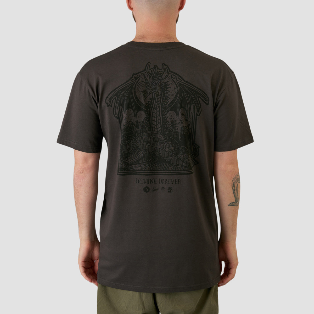 Heathen Devine Jam T-Shirt Coal