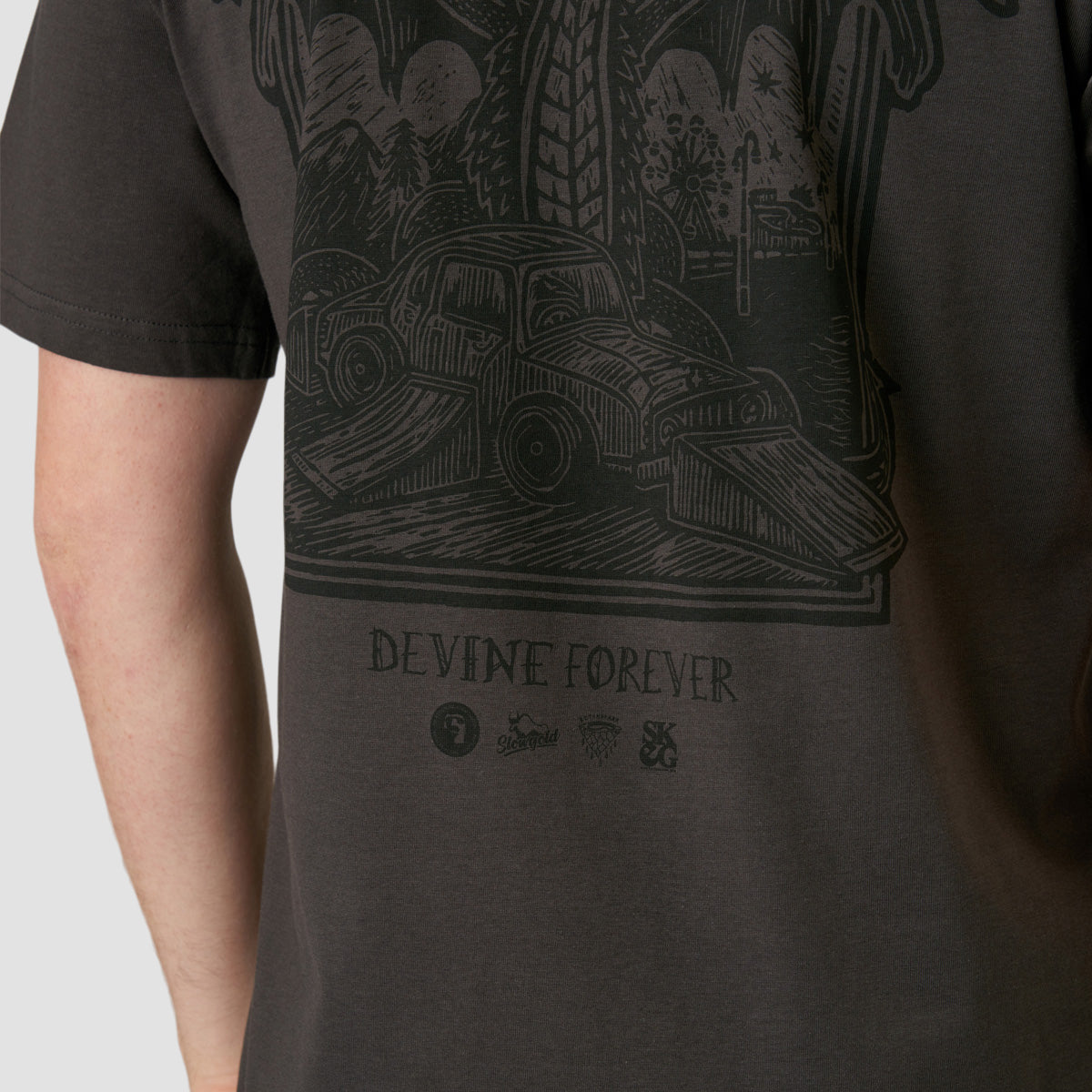 Heathen Devine Jam T-Shirt Coal