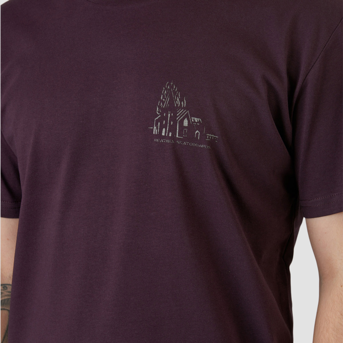 Heathen Lighthouse T-Shirt Plum/Metal