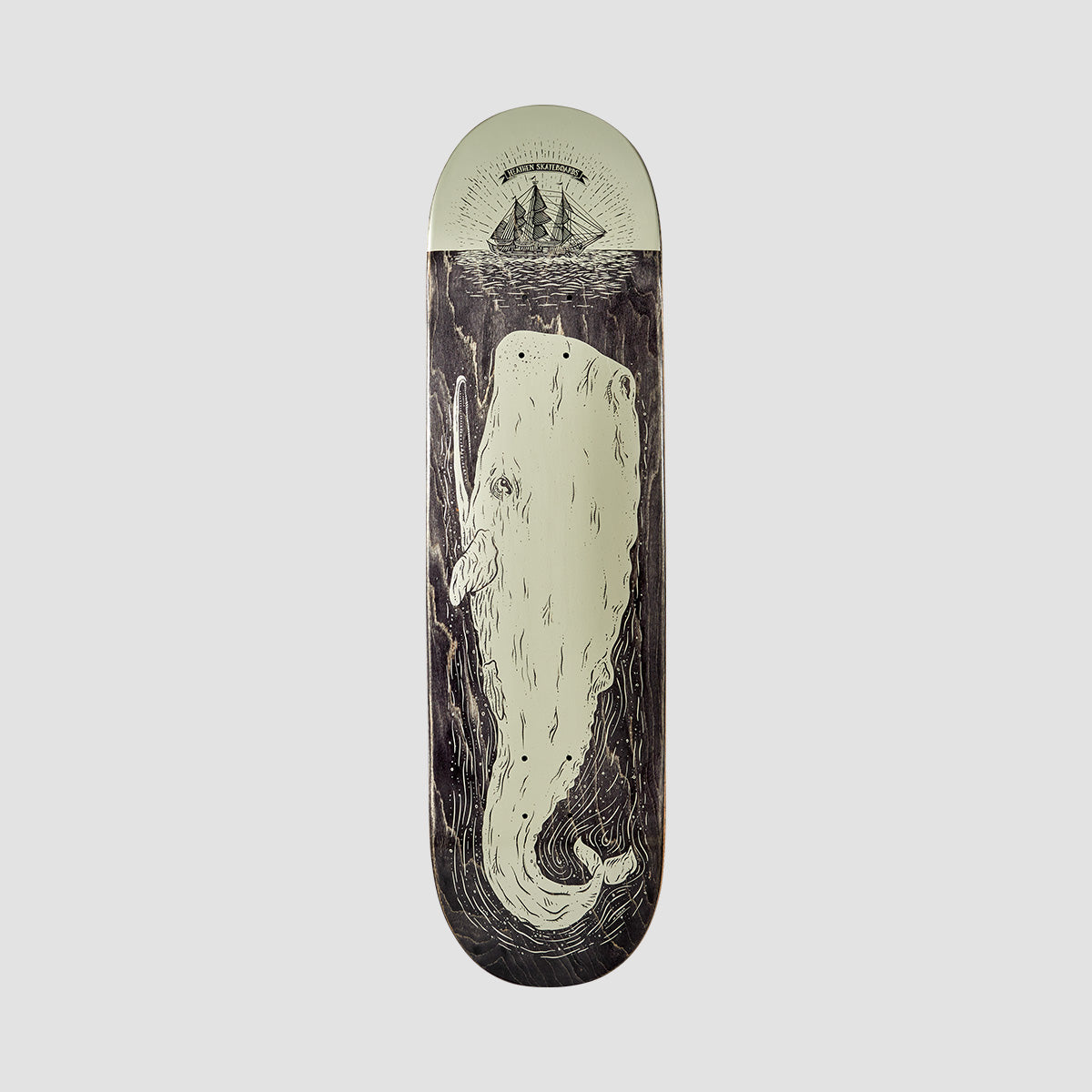 Heathen Moby Rising Metallic on Roundhead Skateboard Deck - 8.75"