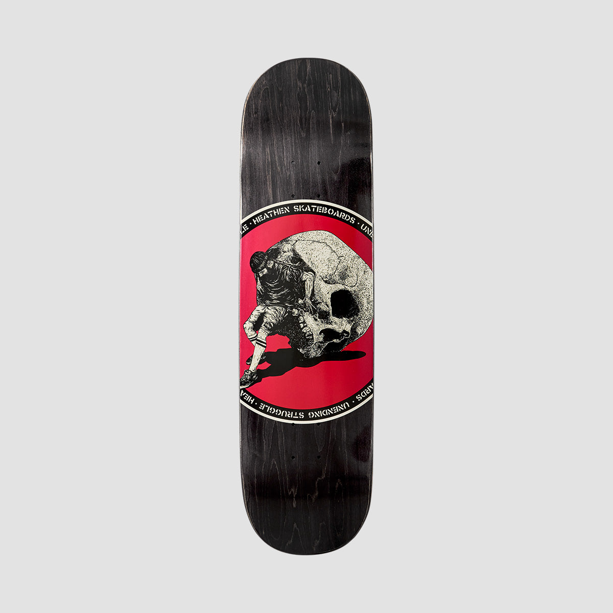 Heathen Sisyphus on Squarehead Skateboard Deck - 8.5"