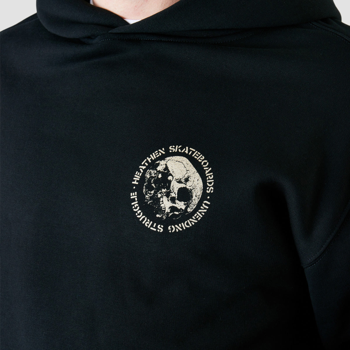 Heathen Sisyphus Relax Fit Pullover Hoodie Black