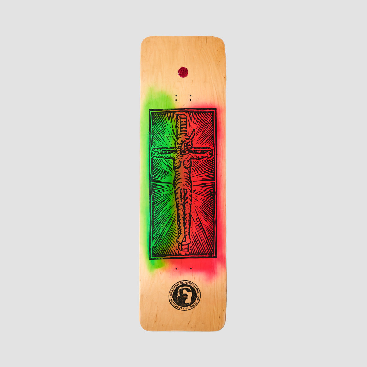 Heathen x Mia Uncut Cross Skateboard Deck - 9.75"