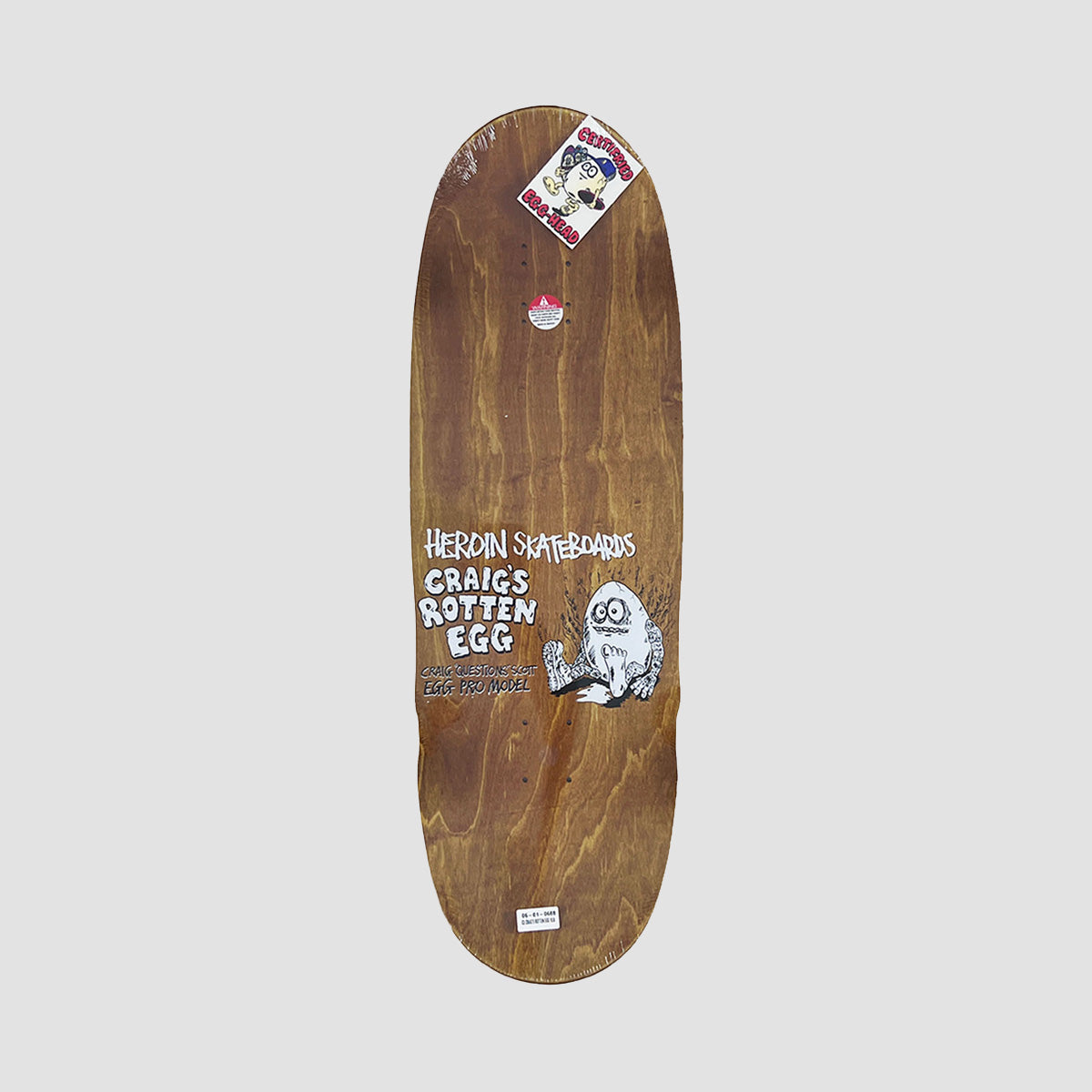 Heroin Craig Questions Craig’s Rotten Egg Razor Edge Skateboard Deck Various Stains - 10"