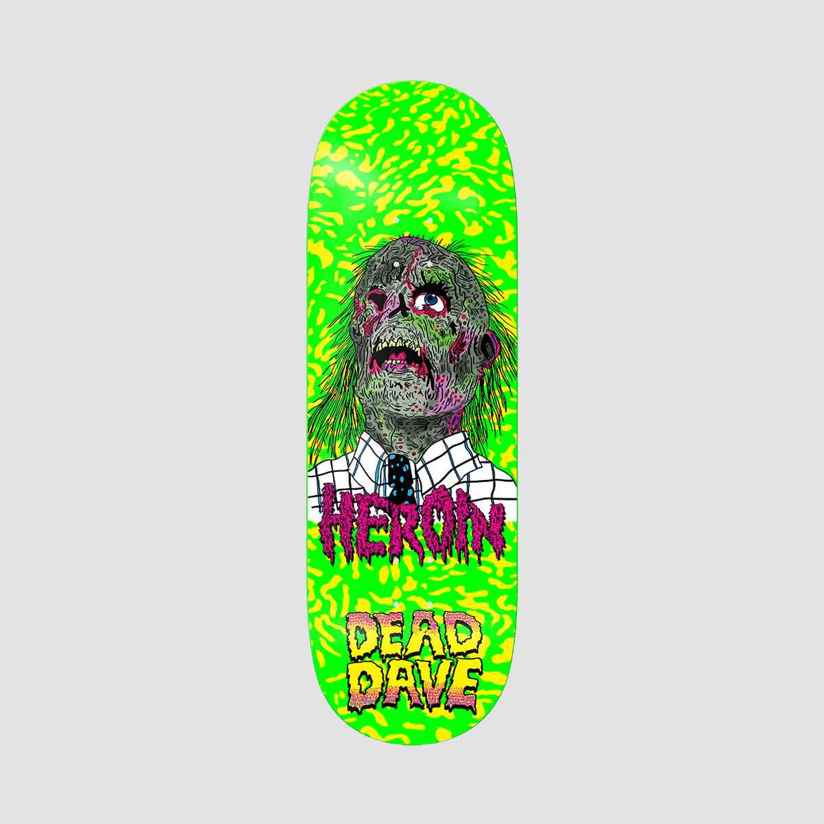 Heroin Dead Dave Dead Head Skateboard Deck - 10.125"
