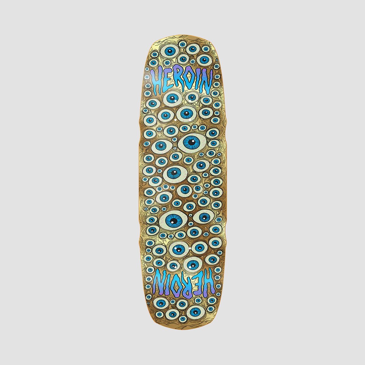 Heroin Seeing Double Mutated Skateboard Deck Gold Foil - 9.5"