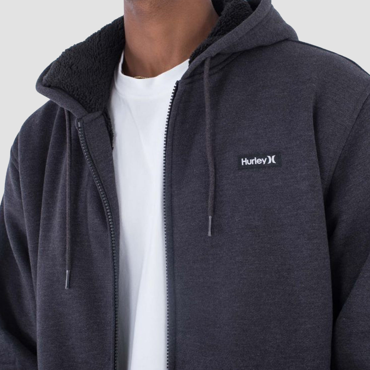 Hurley Alps Zip Hoodie Heather Black