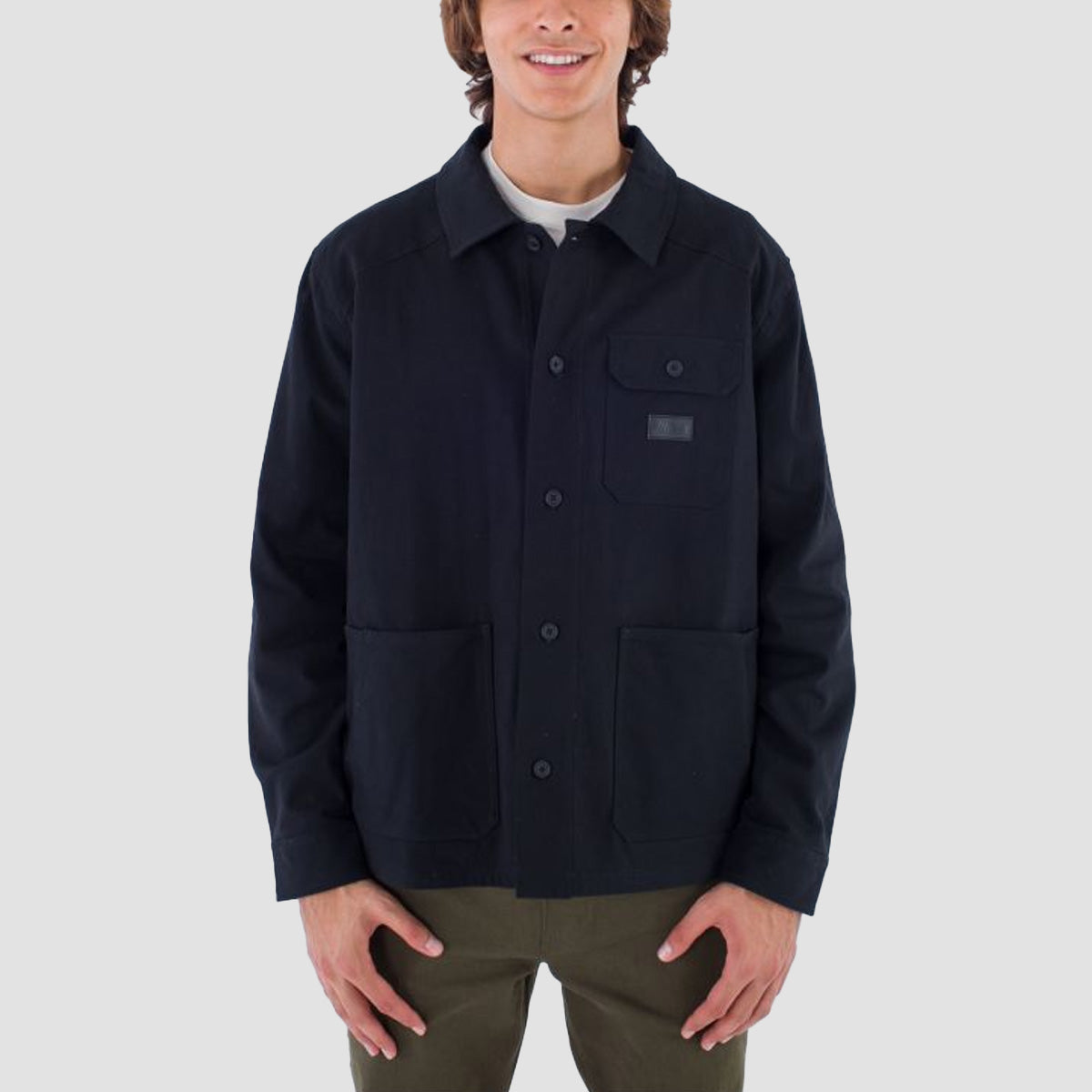 Hurley Bixby Flannel Lined Canvas Longsleeve Shirts Black