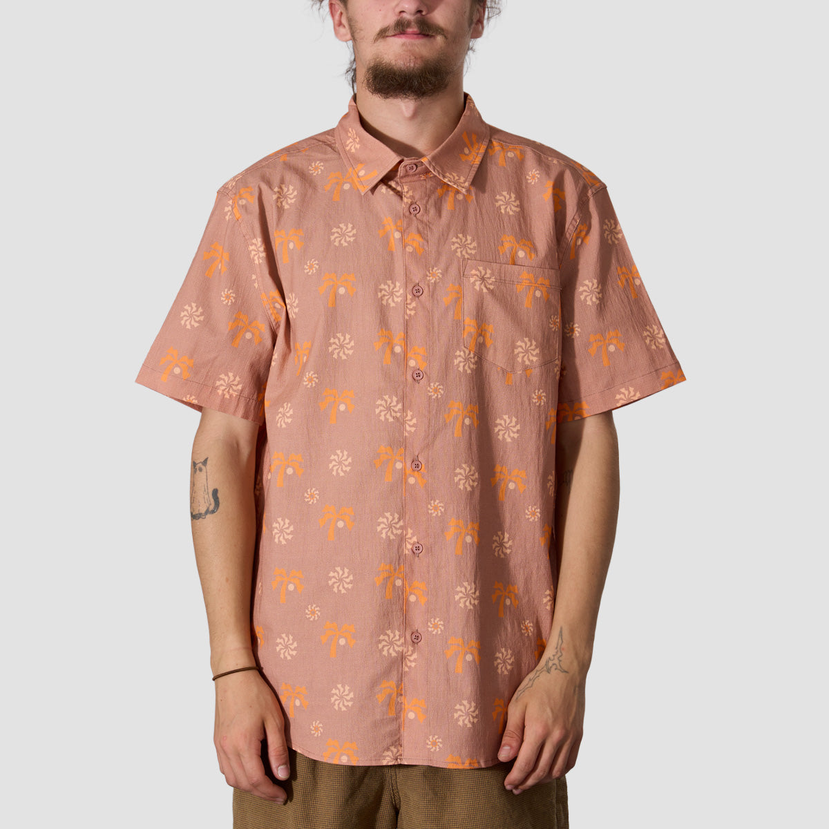 Hurley Coconut Short Sleeve Shirt Nectarine