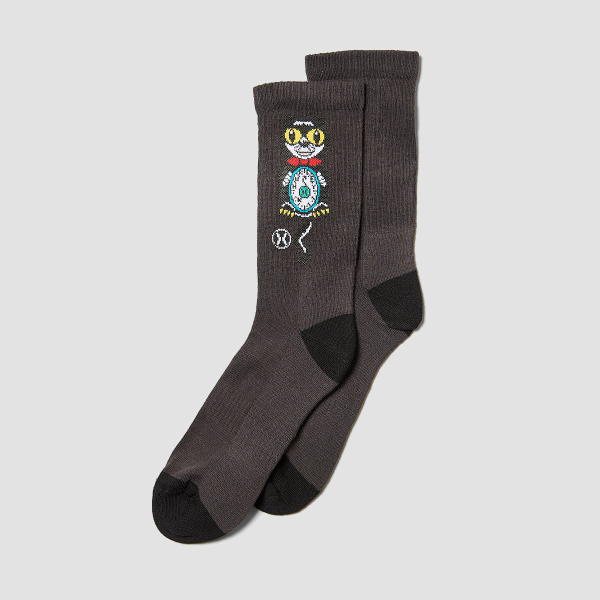 Hurley Etam Crew Socks Dark Stone Grey