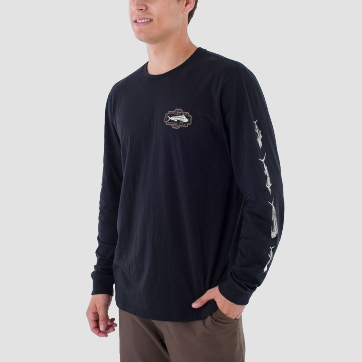 Hurley Everyday Bones Longsleeve T-Shirt Black