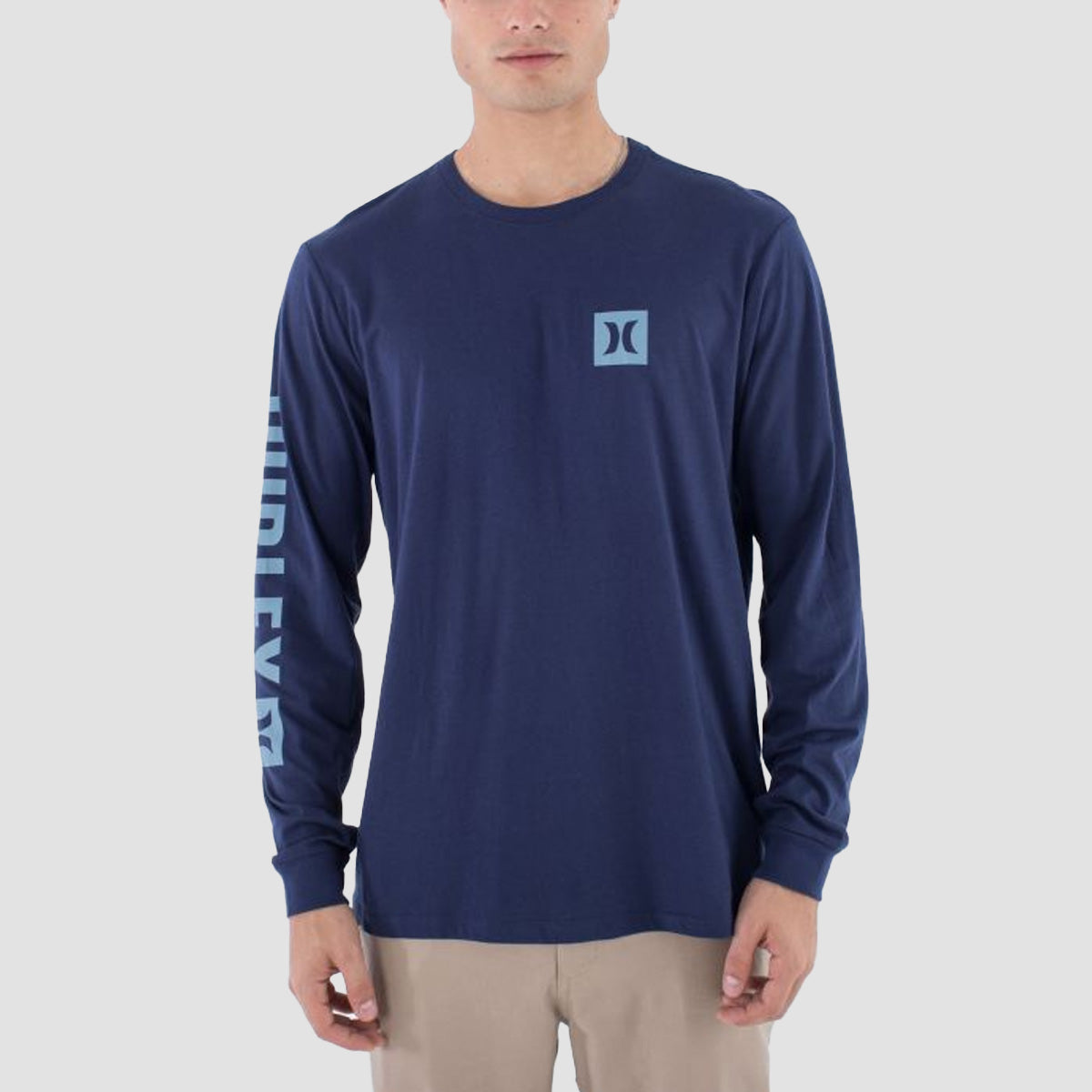 Hurley Everyday The Box Longsleeve T-Shirt Midnight Aqua