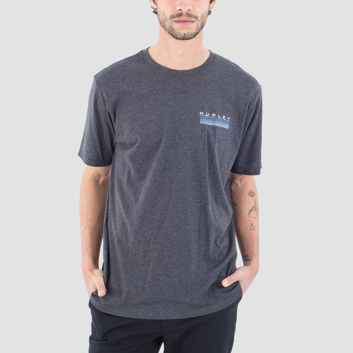 Hurley Everyday Throwback T-Shirt Black Heather