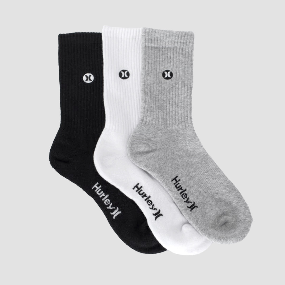 Hurley H2O Dri Crew Socks 3 Pack Multi