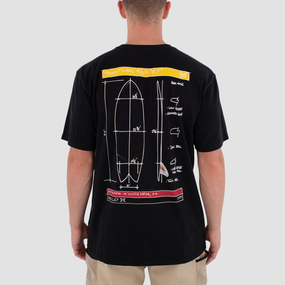 Hurley Kraft Sketch T-Shirt Black