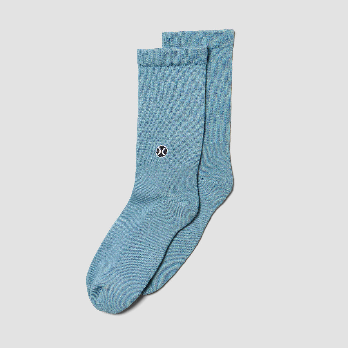 Hurley Logo Crew Socks Grey Teal