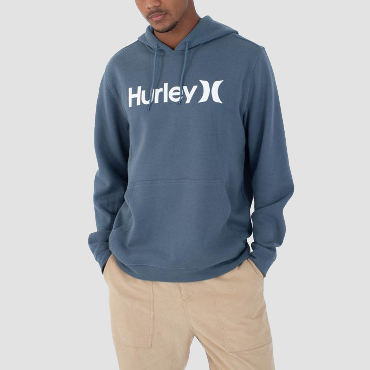 Hurley OAO Solid Pullover Hoodie Grey Teal