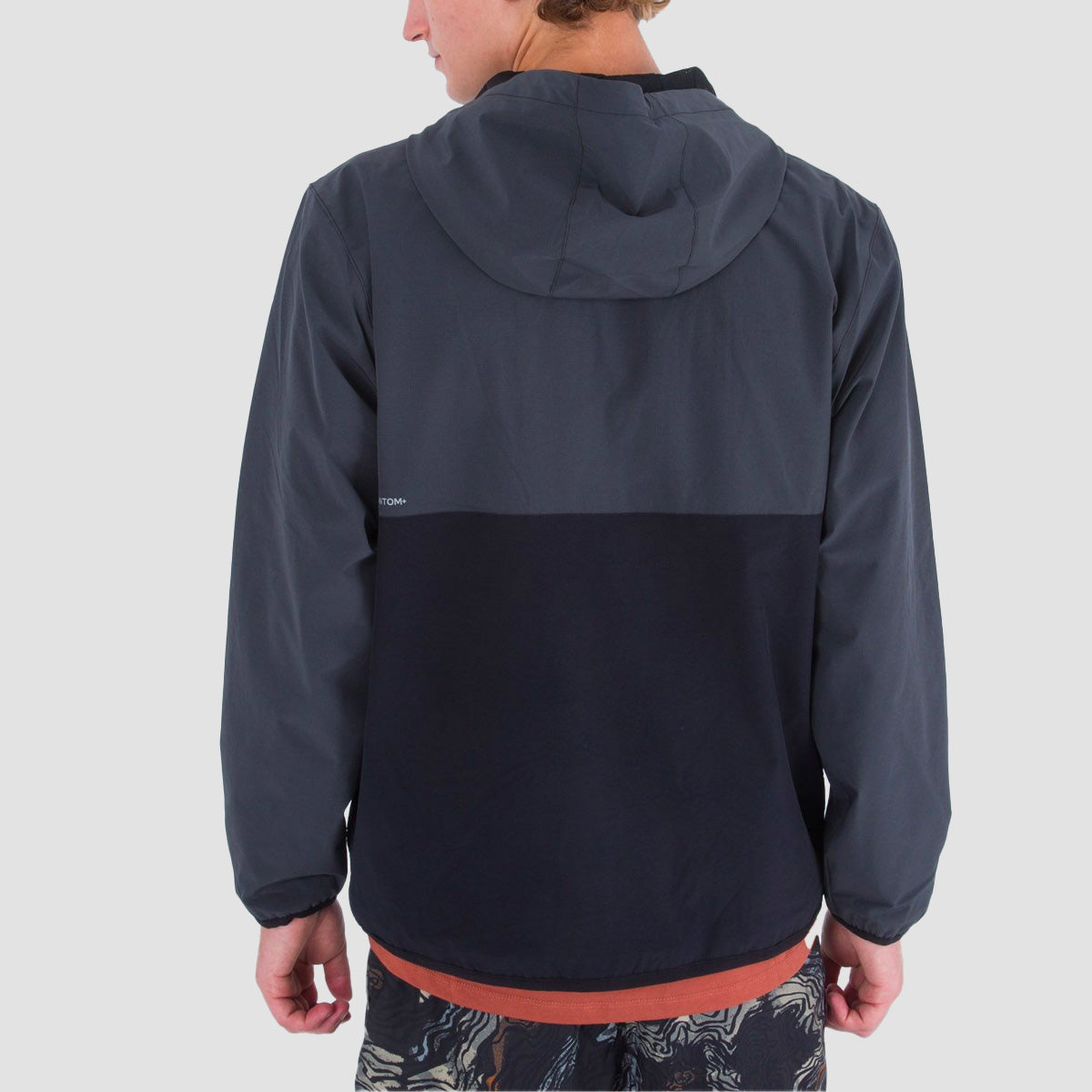 Hurley Phantom+ Packable Anorak Jacket Dark Stone Grey