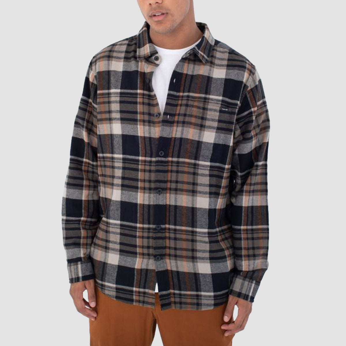 Hurley Portland Organic Flannel Longsleeve Shirt Cargo