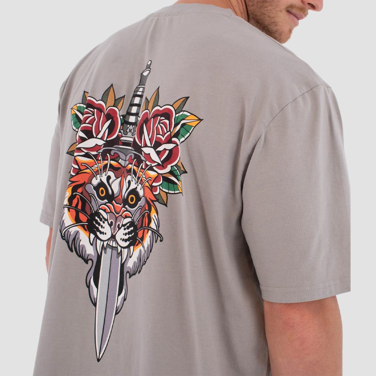 Hurley Tattoo Trudy Tigger T-Shirt Particle Grey