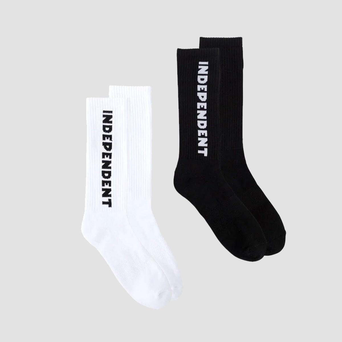 Independent Baseline Socks 2 Pack White/Black