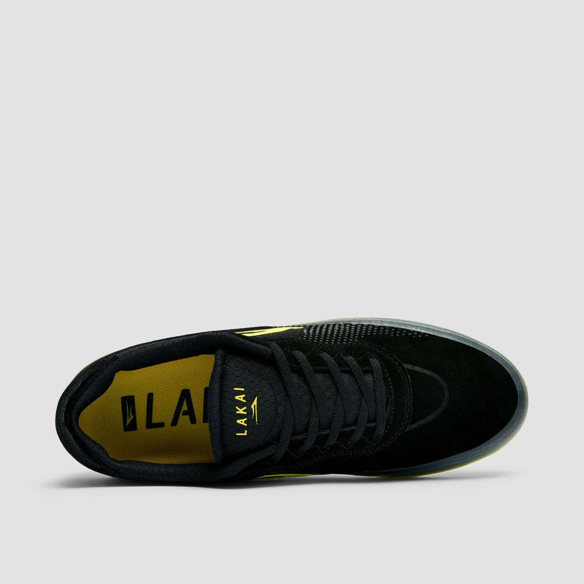 Lakai Essex Shoes - Black Suede/Yellow/Clear