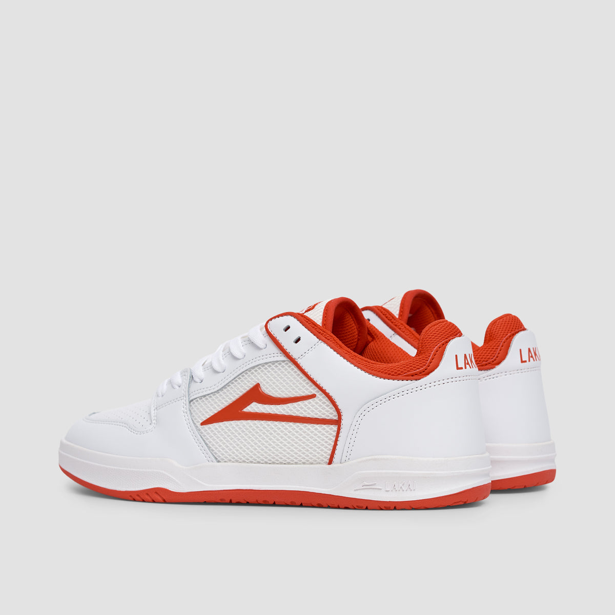 Lakai Telford Low Shoes - White/Red Leather