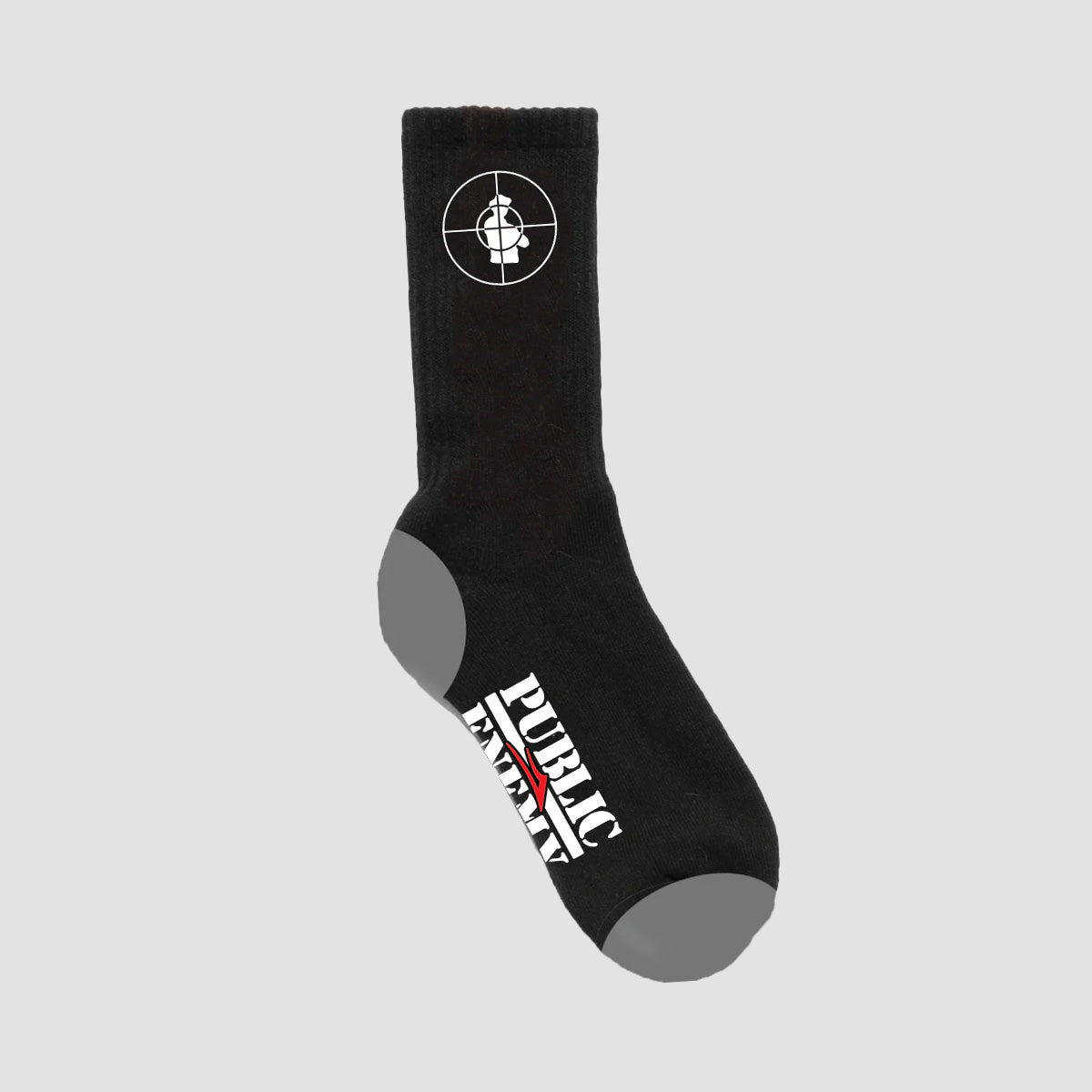 Lakai X Public Enemy Sniper Logo Socks Black/White