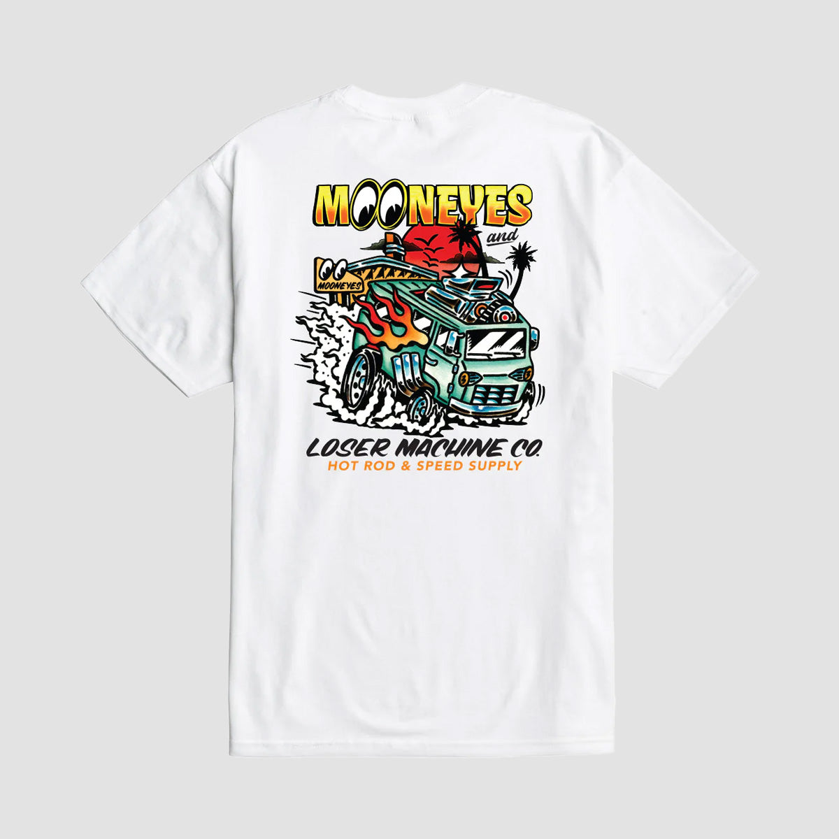 Loser Machine X Mooneyes Econo Hauling T-Shirt White