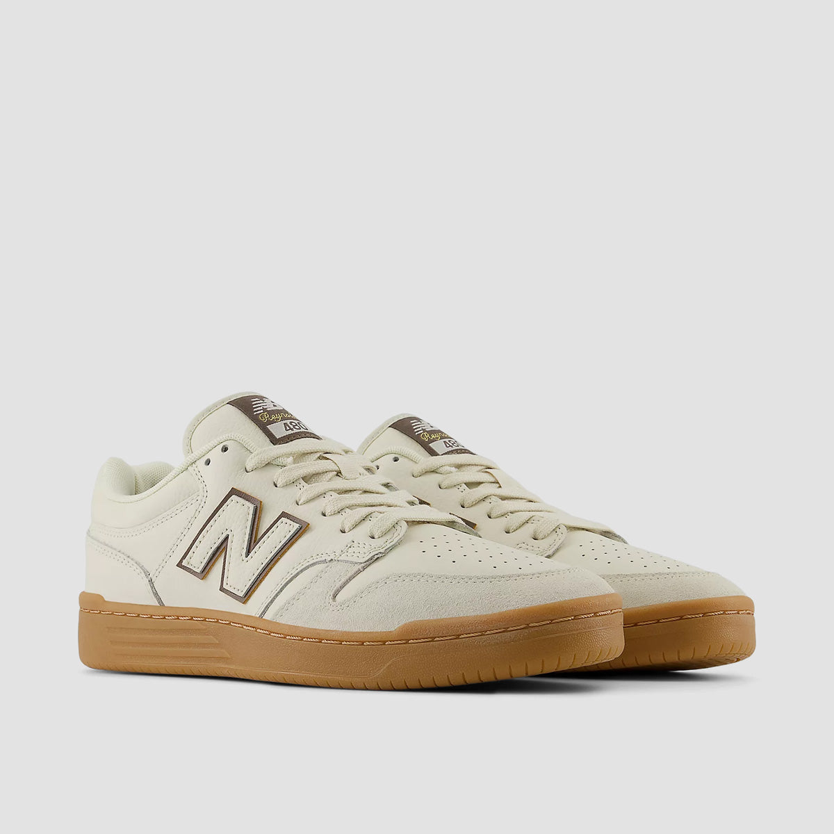 New Balance Numeric 480 Andrew Reynolds Shoes - Sea Salt/Brown