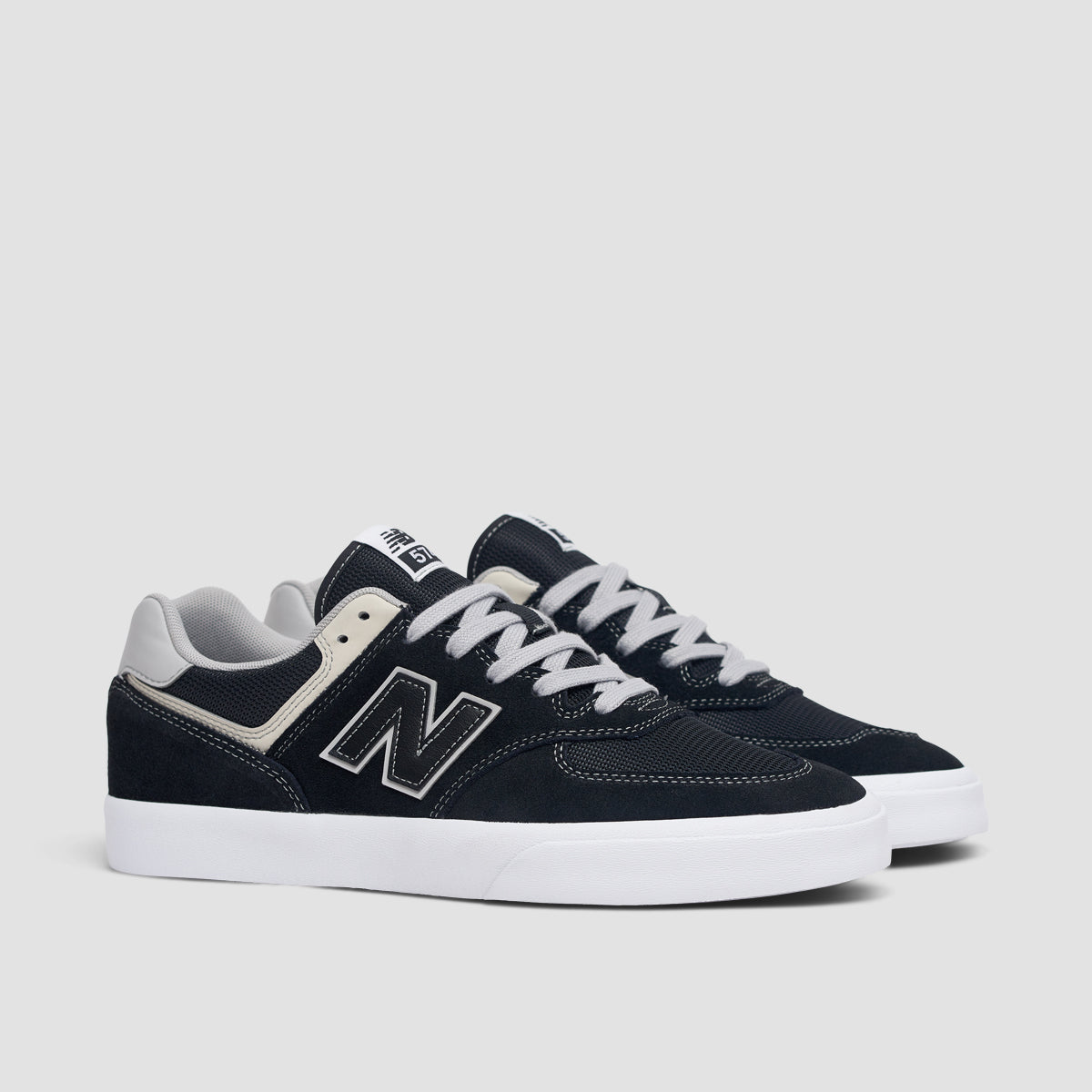 New Balance Numeric 574 Vulc Shoes - Black/Grey