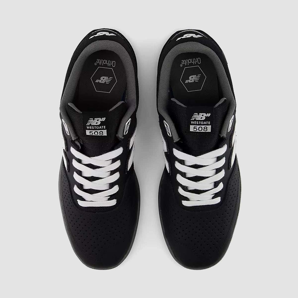 New Balance Numeric Brandon Westgate 508 Shoes - Black/NB 103 White