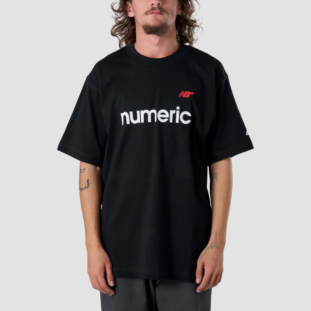New Balance Numeric Linear Logo T-Shirt Black