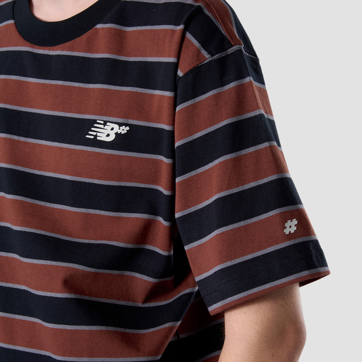 New Balance Numeric Thin Stripe T-Shirt Black