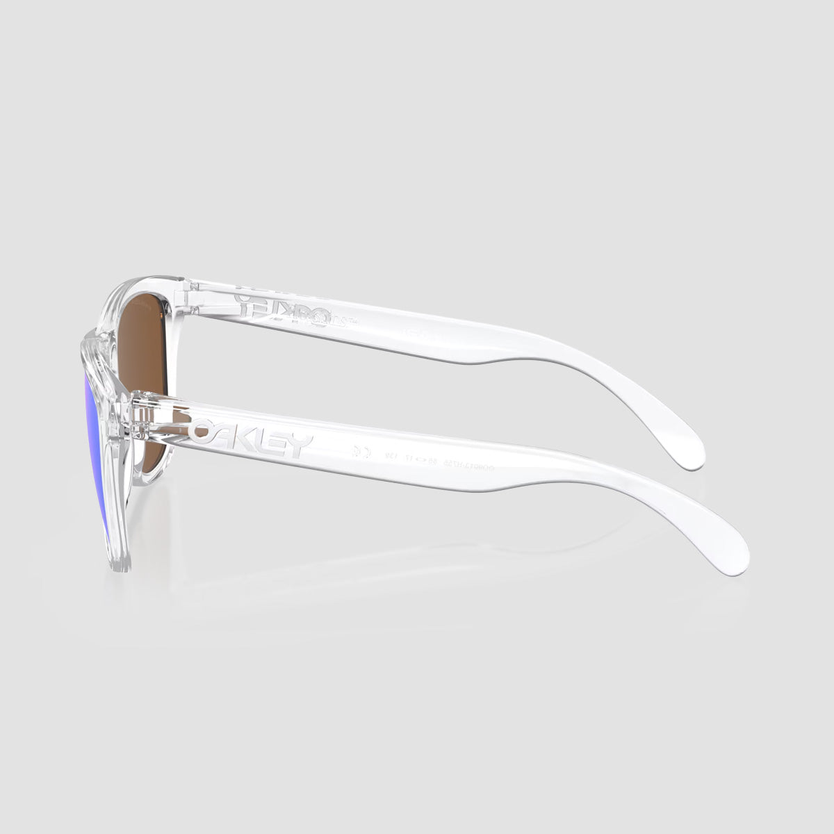 Oakley Frogskins Sunglasses Polished Clear/Prizm Violet 55XL