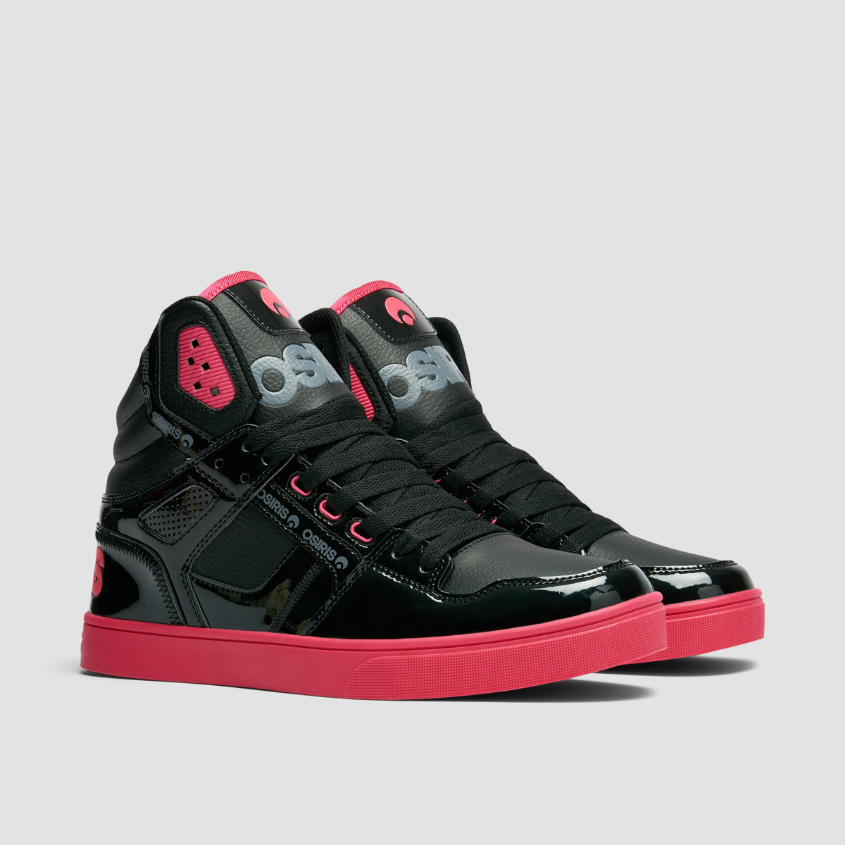 Osiris Clone Shoes - Black/Magenta/Black