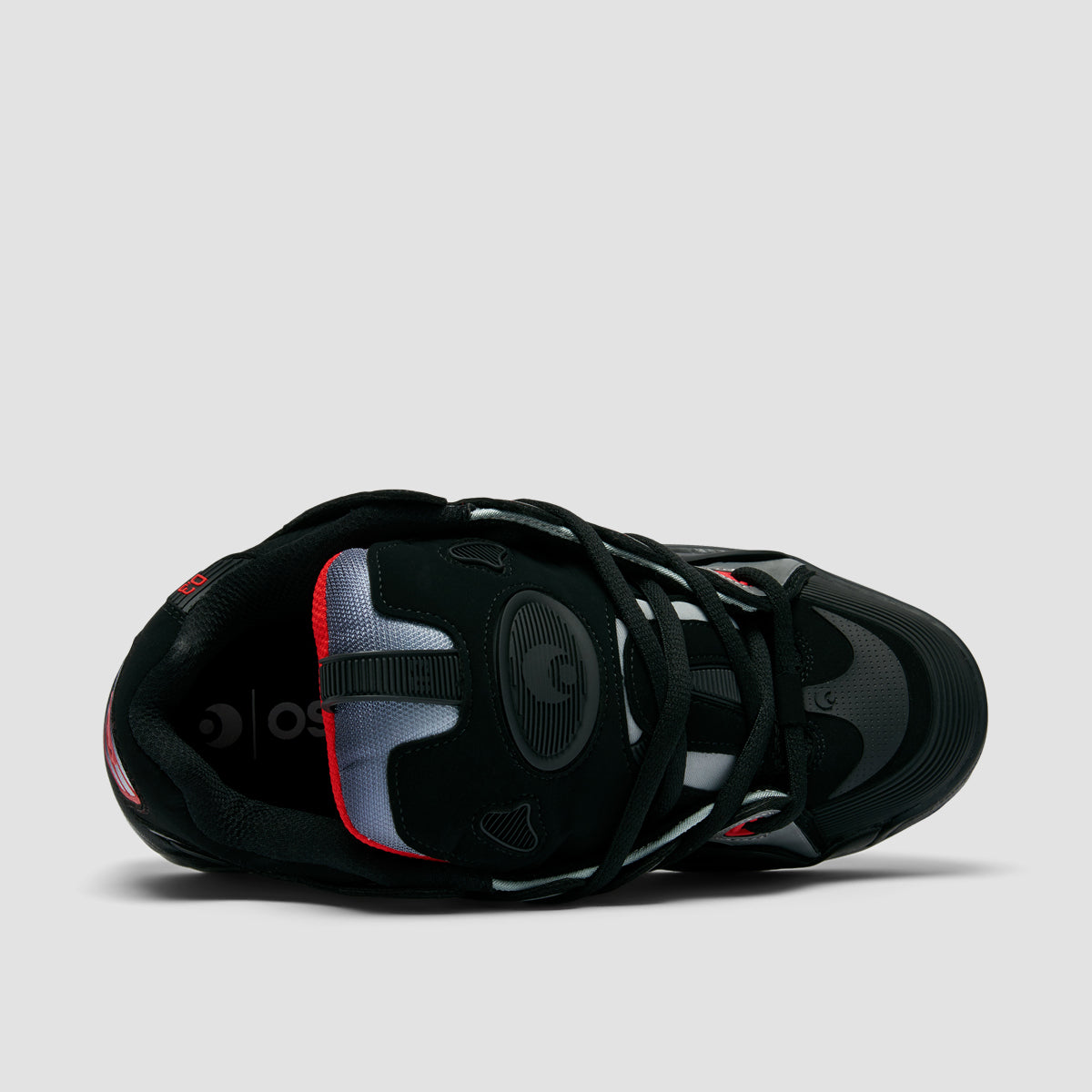 Osiris D3 2001 Shoes - Black/Light Grey/Red