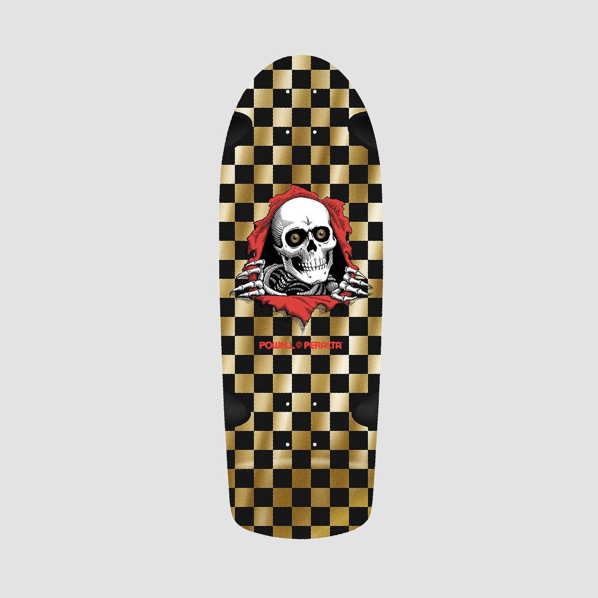 Powell Peralta OG Ripper Checker Reissue Skateboard Deck Gold Foil - 10"