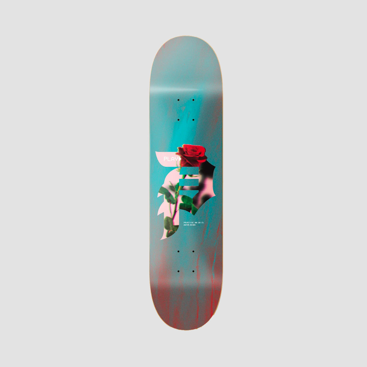 Primitive Long Play Skateboard Deck Teal - 8.25"