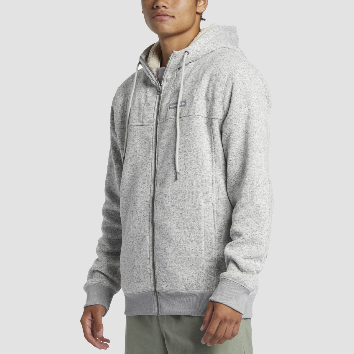 Quiksilver Cypress Keller Zip Hoodie Light Grey Heather