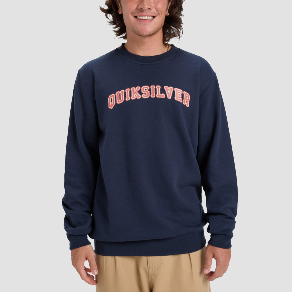 Quiksilver Graphic Crew Sweatshirt Dark Navy