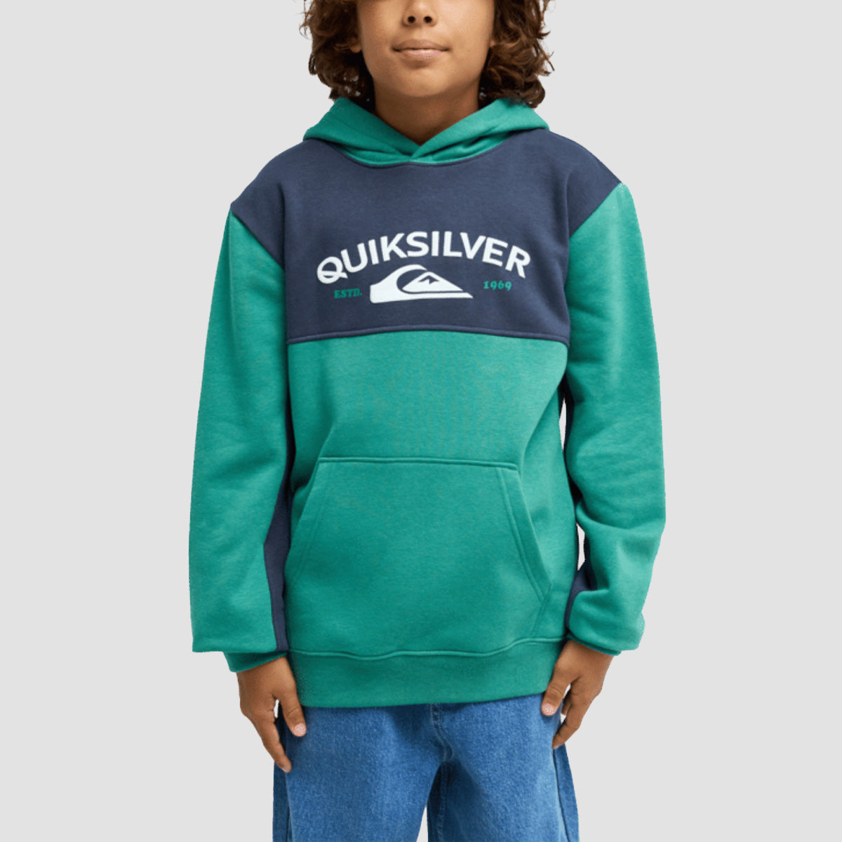 Quiksilver Knowledge Area Pullover Hoodie Deep Sea - Kids