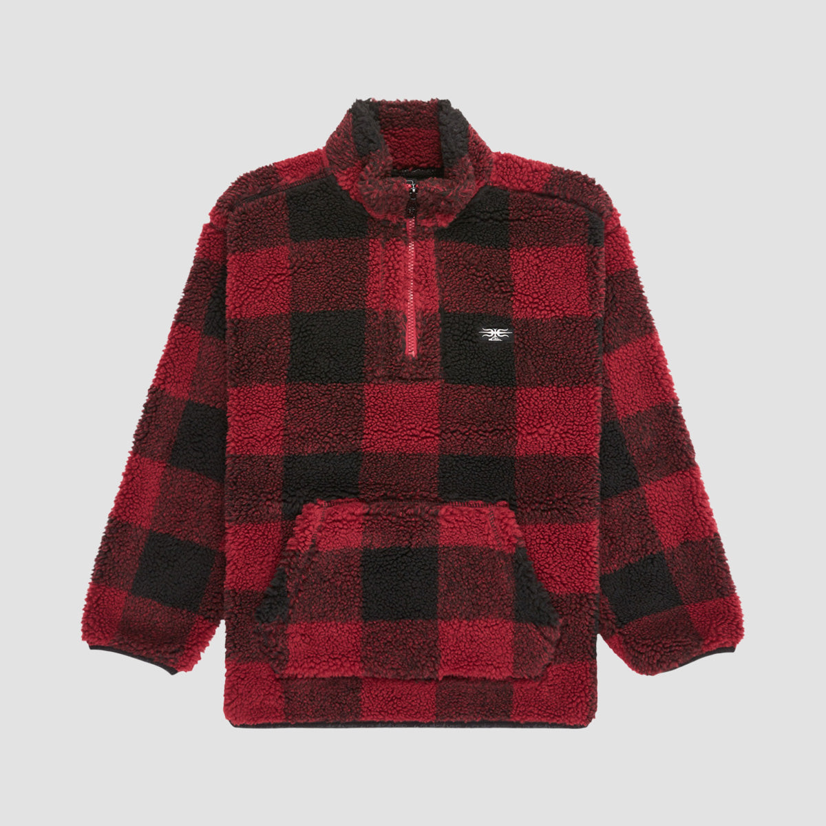 Quiksilver Mercury Woodlands Sherpa Half Zip Sweatshirt Woodlands Biking Red - Kids