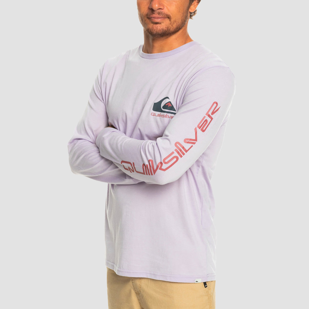 Quiksilver Omni Logo Longsleeve T-Shirt Pastel Lilac