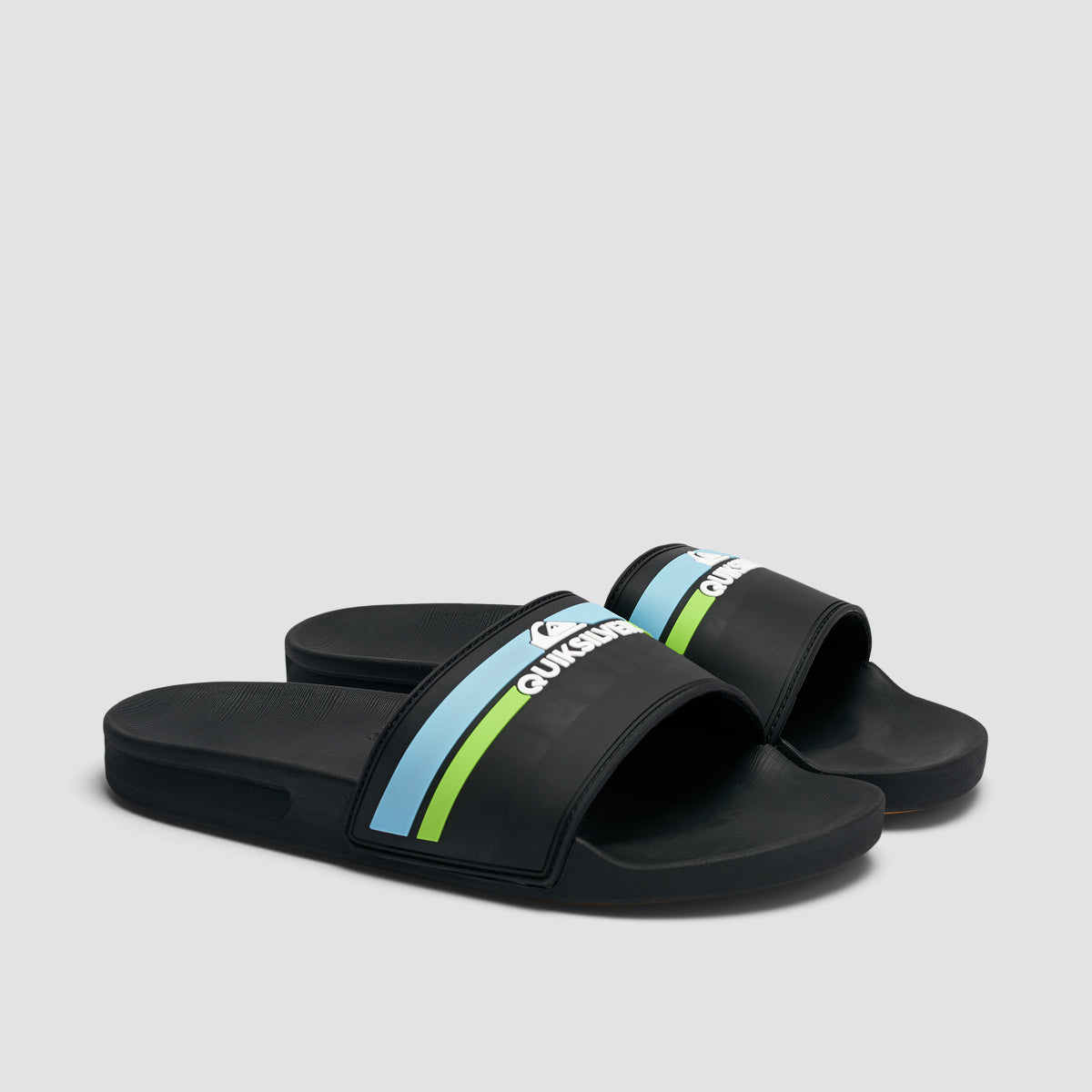 Quiksilver Rivi Slide Black/Orange/Blue - Kids