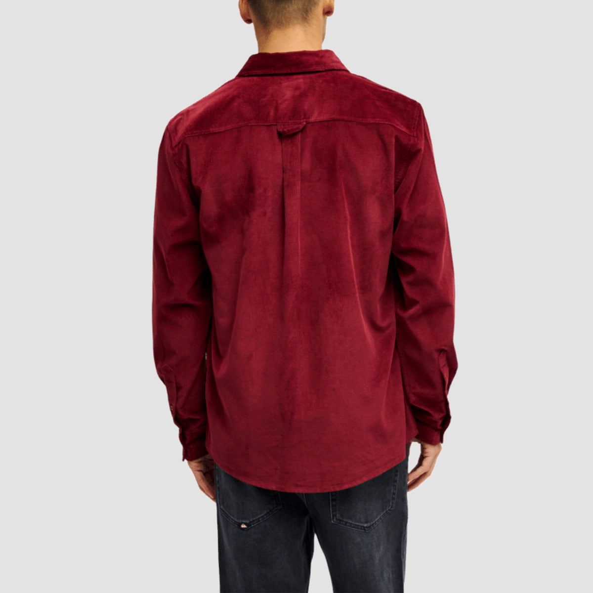 Quiksilver Smoke Trail Cord Longsleeve Shirt Oxblood Red