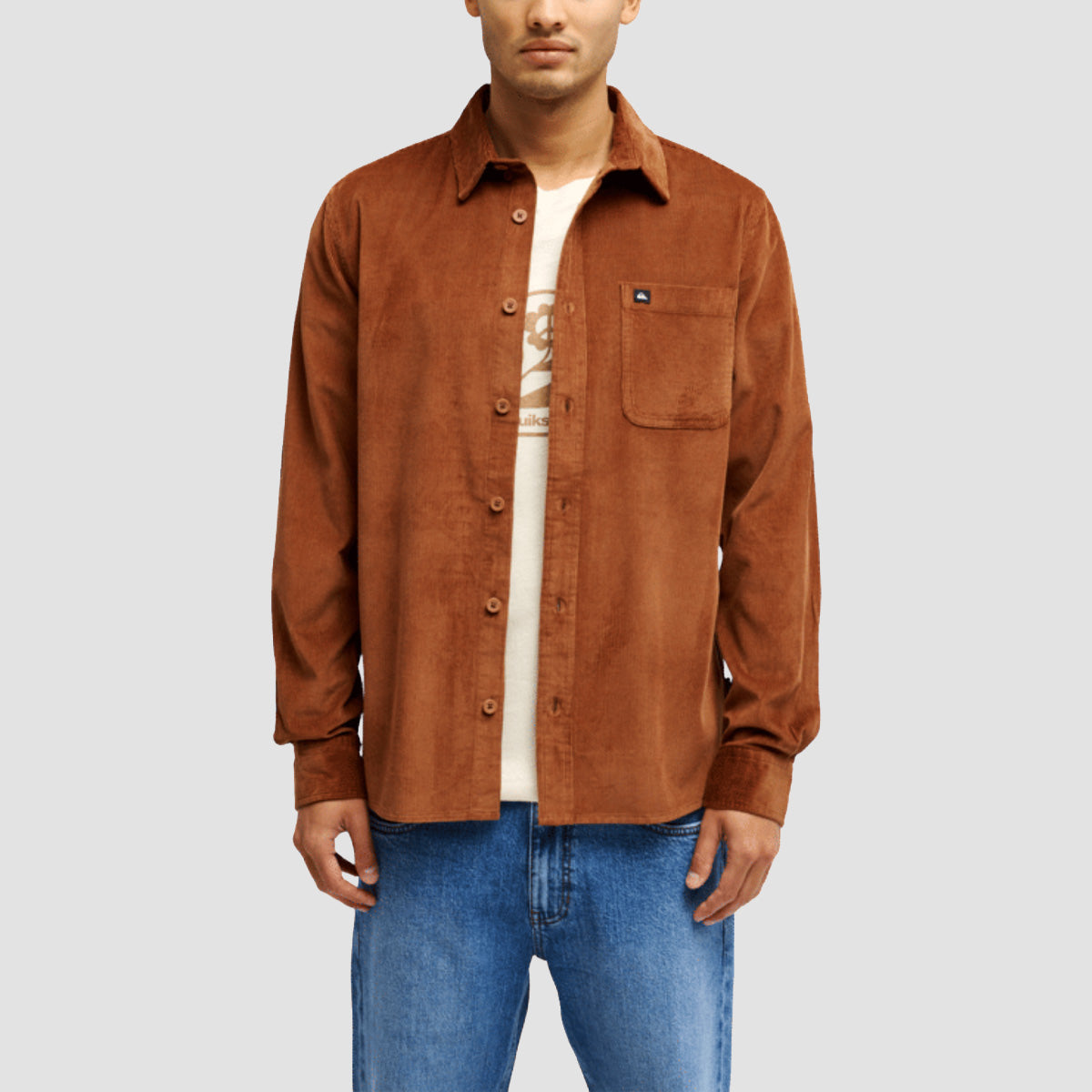 Quiksilver Smoke Trail Cord Longsleeve Shirt Rawhide