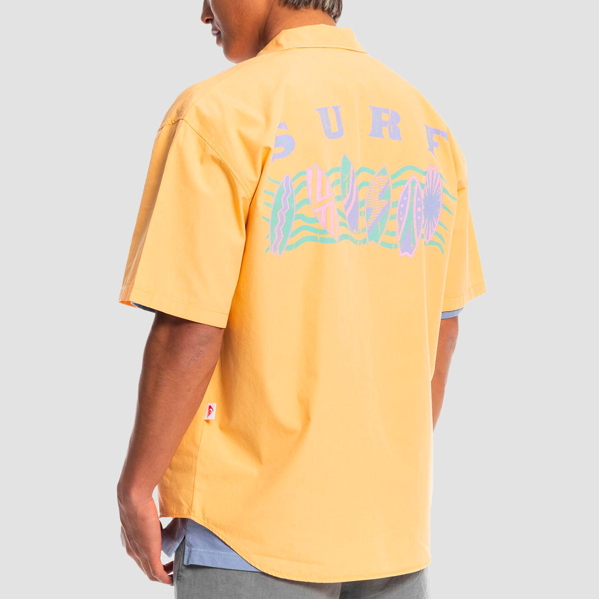 Quiksilver x Stranger Things The Mike Short Sleeve Shirt Mock Orange