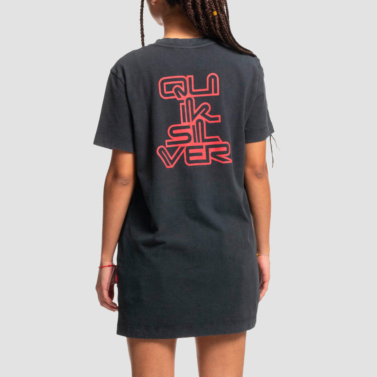 Quiksilver x Stranger Things Upside Down Tee Dress Black - Womens