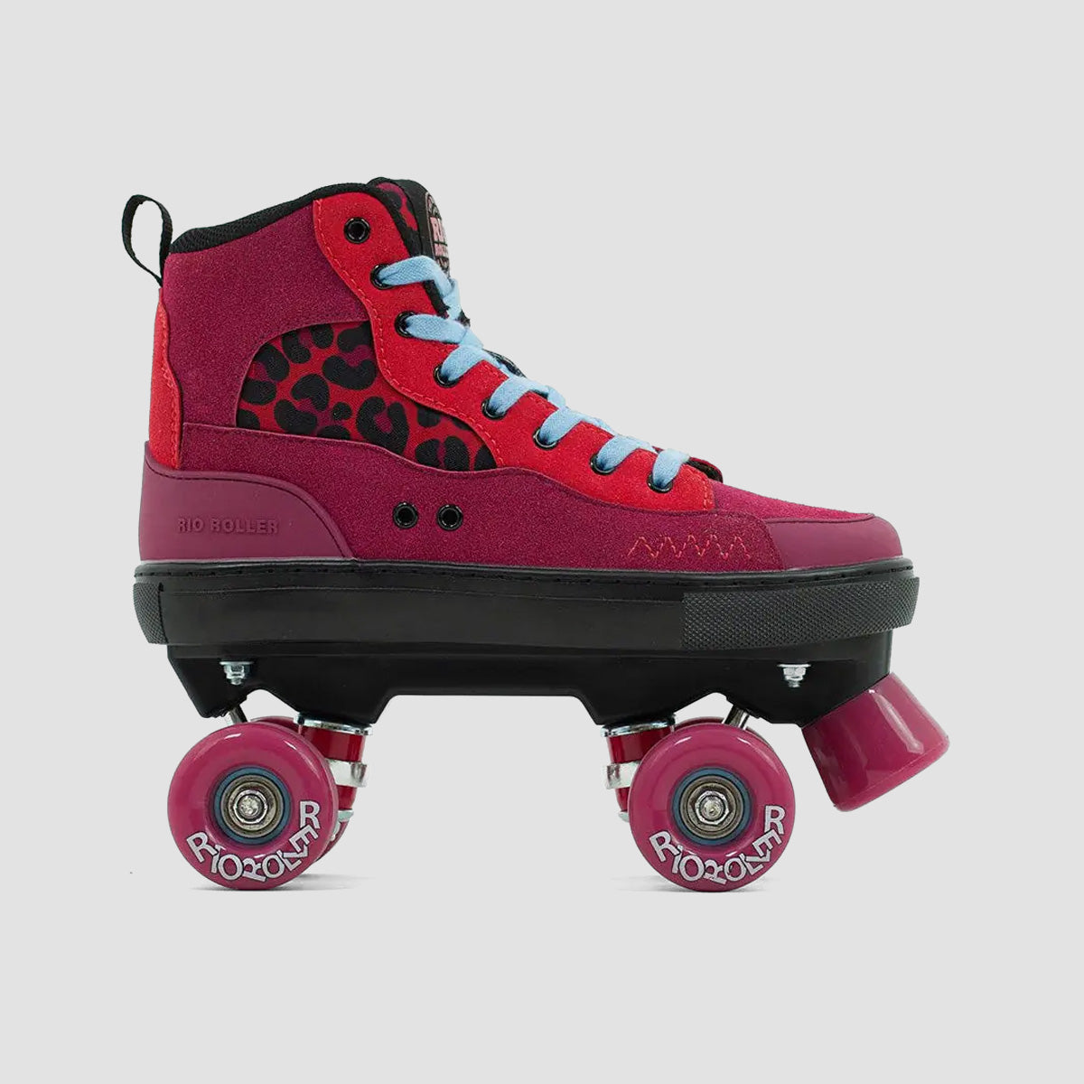 Rio Roller Beats Quad Skates Red/Leopard